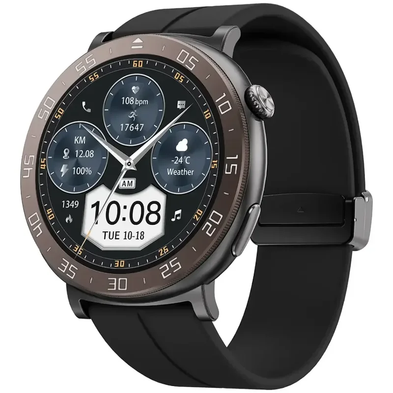 Porodo Salud 1.43" Screen Display Smartwatch Black