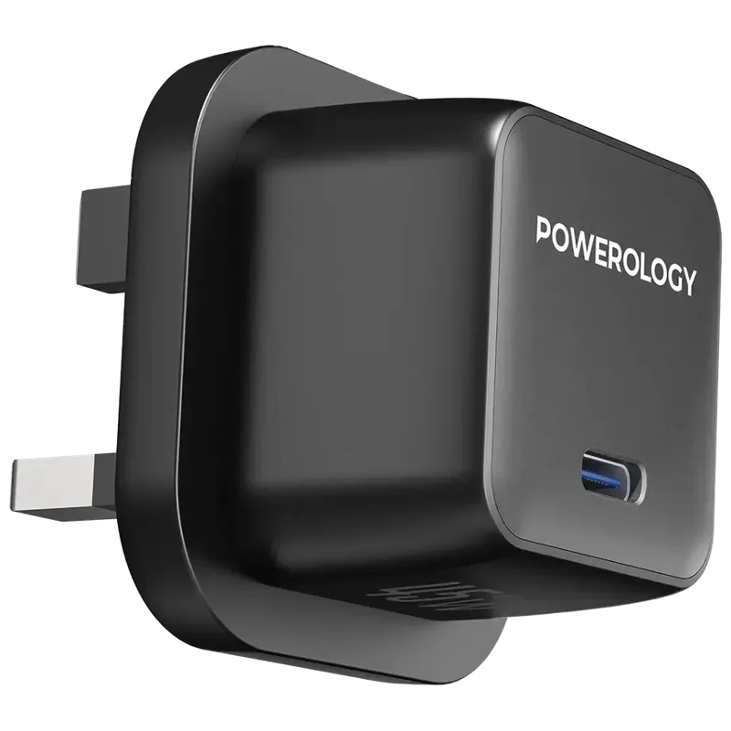Powerology QX 45W Pocket-Sized GAN Adapter Black