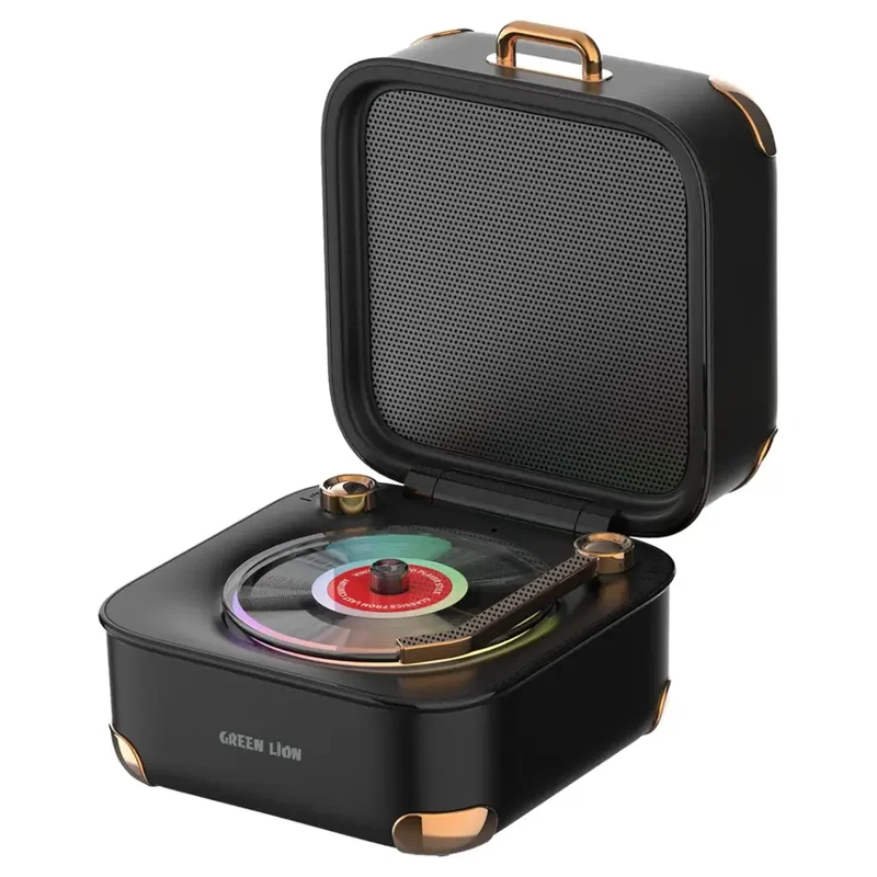 Green Lion Gramo Vinyl Wireless Speaker Black