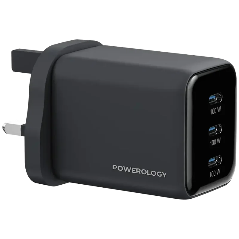 Powerology Volt-X 100W Multi-Port Gan Wall Charger