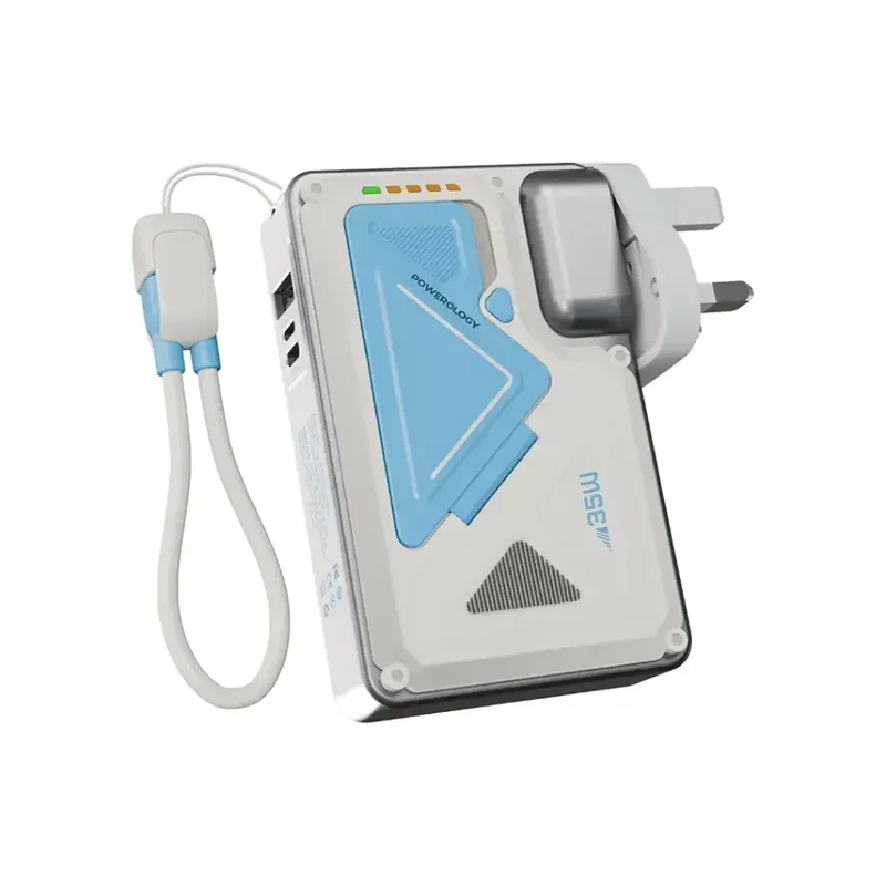 Powerology 10000mAh Wall Charger Magsafe Power Bank White