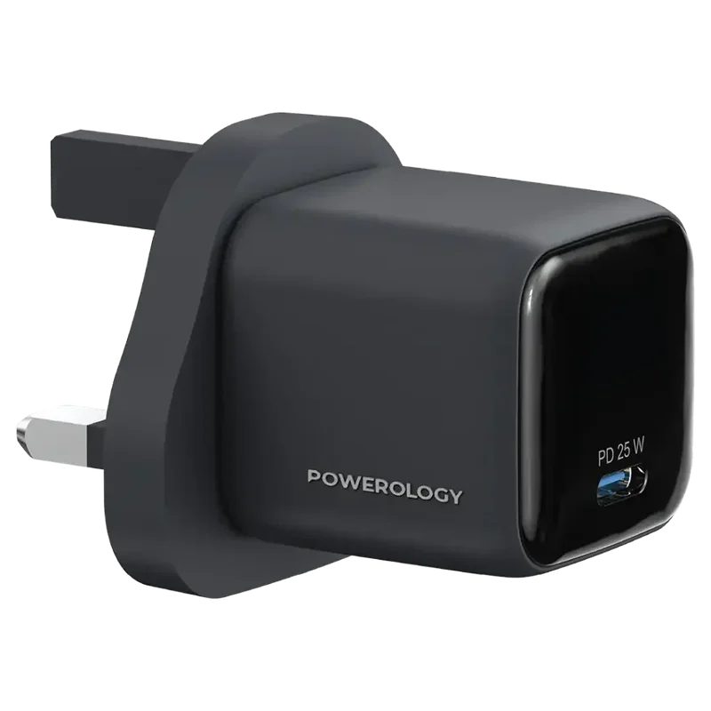Powerology Volt-X 25W Mini Gan Wall Charger Chargeur Mini Gan 25W